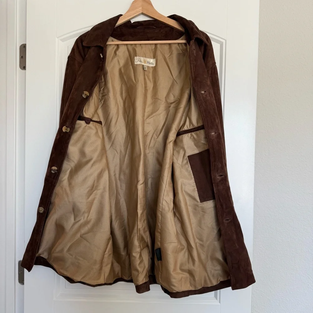 Peter Millar 100% Genuine Suede Leather Shirt Jacket - Rich‎ Brown Men’s